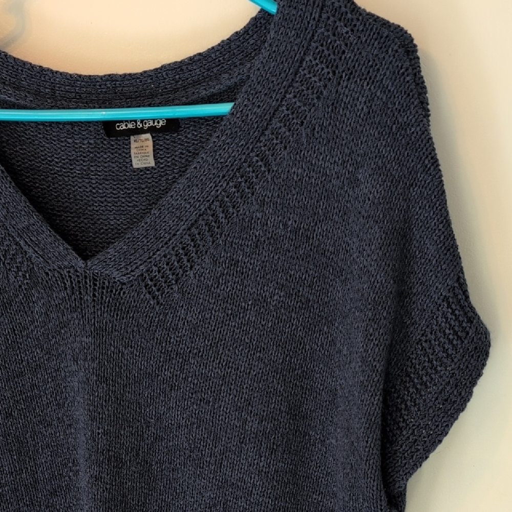 V-Neck Knit Sweater (XL)